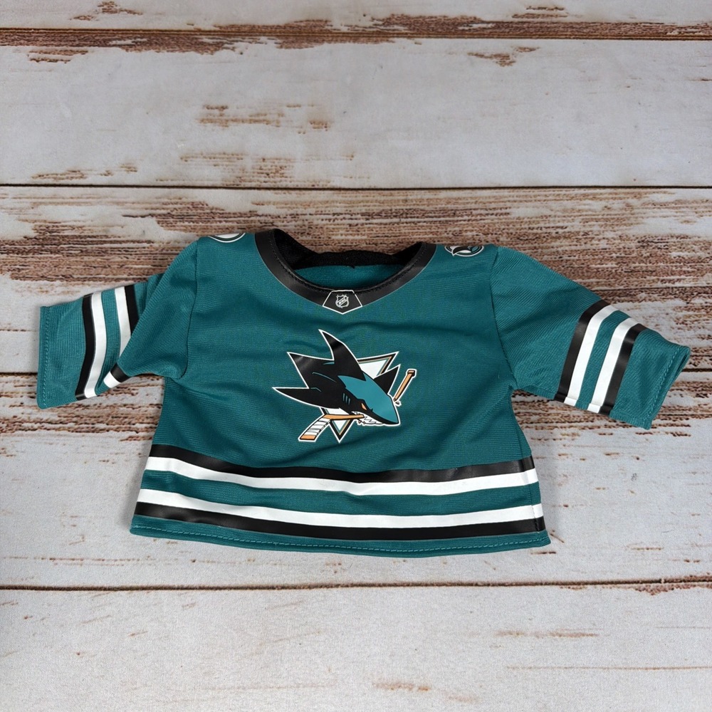 San Jose Sharks Sharkie NHL Plush Stuffed Animal Jersey Teal Build A Bear Sized
